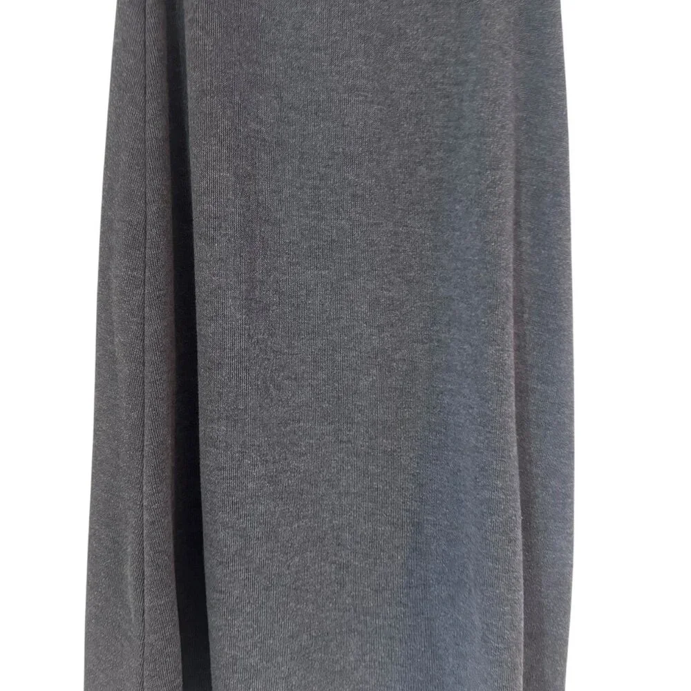 Zara Grey Knit Midi Skirt A-Line Flare